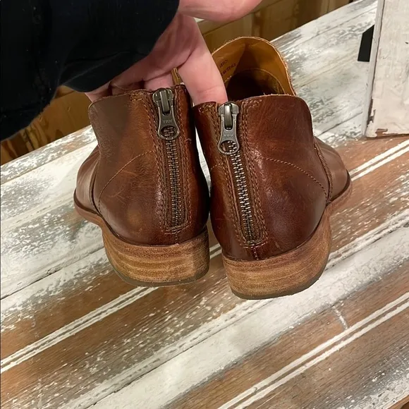 Kork-Ease Brown Leather Ankle Boots Size 9