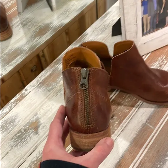 Kork-Ease Brown Leather Ankle Boots Size 9