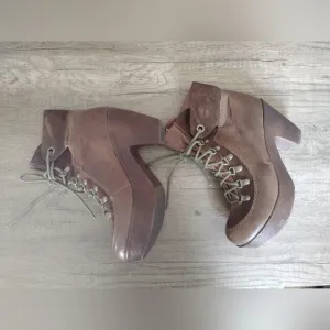 Kork-Ease Militaire Maya Platform Boots SIZE 10 Brown
