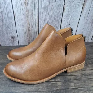 Kork-Ease Renny Leather Brown Slip On Ankle Bootie Women's Sz 9.5 M (NWOB)