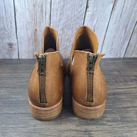 Kork-Ease Renny Leather Brown Slip On Ankle Bootie Women's Sz 9.5 M (NWOB)