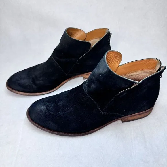 Kork Ease Ryder Ankle Boots Booties Black  Suede Leather; Sz 8.5M
