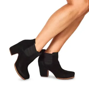 Kork Ease Shirome Black Suede Ankle Boots
