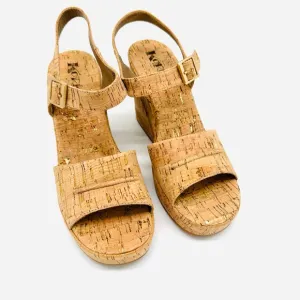 Korsk-easy Women's Tan Wedge Sandals