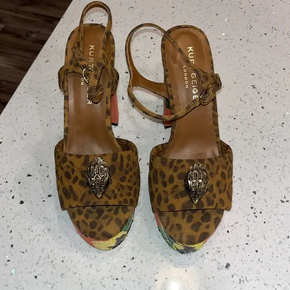 Kurt Geiger Leopard Print Platform Heels
