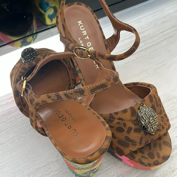 Kurt Geiger Leopard Print Platform Heels