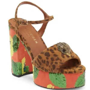 Kurt Geiger Leopard Print Platform Heels