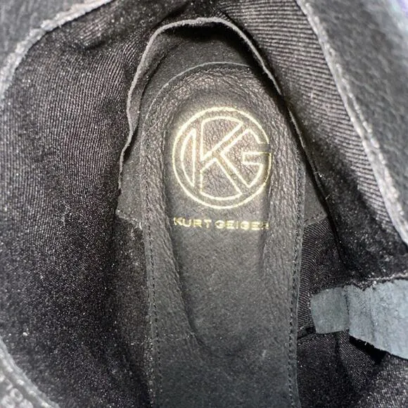 KURT GEIGER LONDON BELGRAVIA POINTED TOE ANKLE BOOT Navy 39 Cloth Sequins Pearl