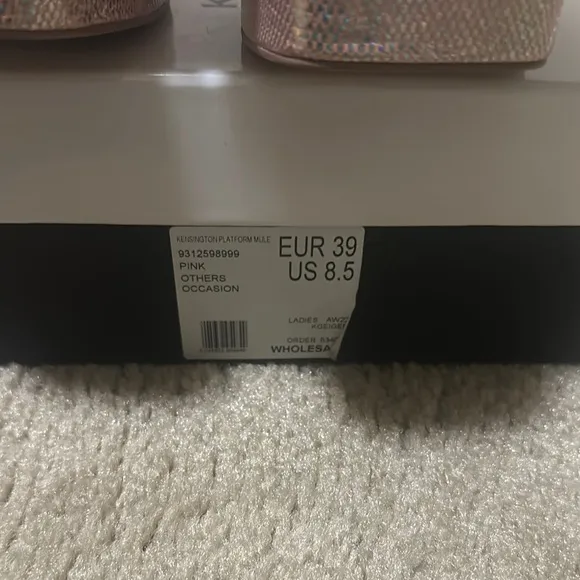 Kurt Geiger Pink Platform Shoes with Plush Fur