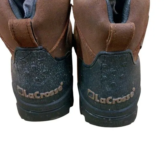 Lacross Mens Size 11 Work Boots Brown Upper Leather Outdoor 7201W