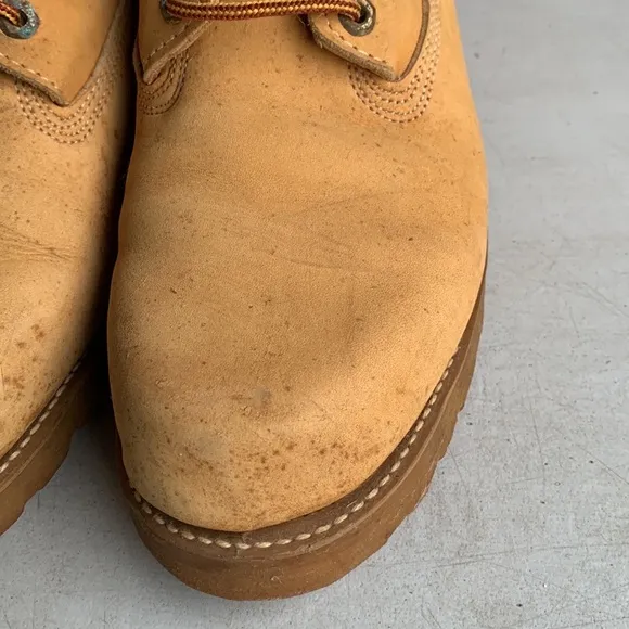 LAND ROVER VTG THOM‎ McAN LEATHER WHEAT WORK BOOTS Men’s Size 10