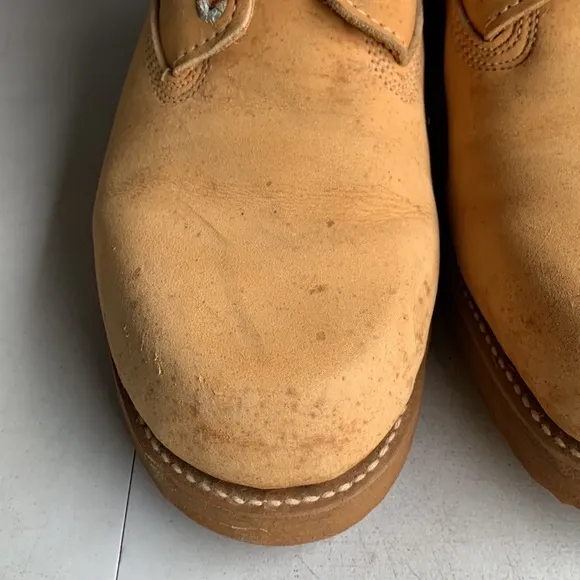 LAND ROVER VTG THOM‎ McAN LEATHER WHEAT WORK BOOTS Men’s Size 10