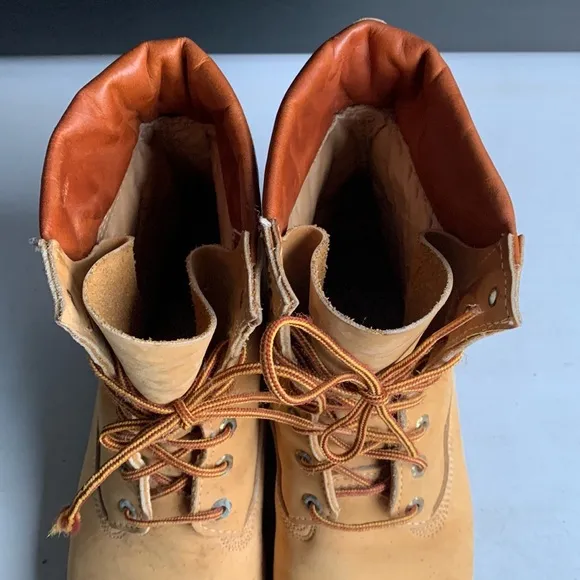 LAND ROVER VTG THOM‎ McAN LEATHER WHEAT WORK BOOTS Men’s Size 10