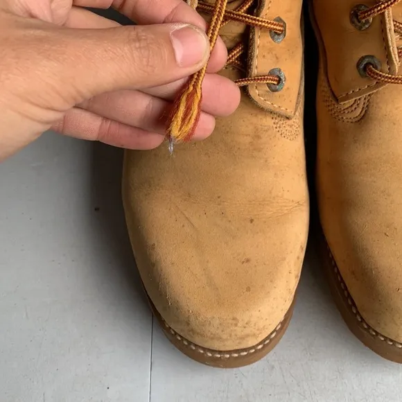 LAND ROVER VTG THOM‎ McAN LEATHER WHEAT WORK BOOTS Men’s Size 10