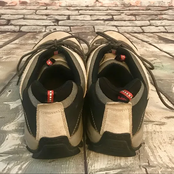 Lands End Beige , Tan &amp; Black Lace Up Hiking Boots