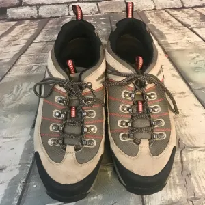 Lands End Beige , Tan &amp; Black Lace Up Hiking Boots