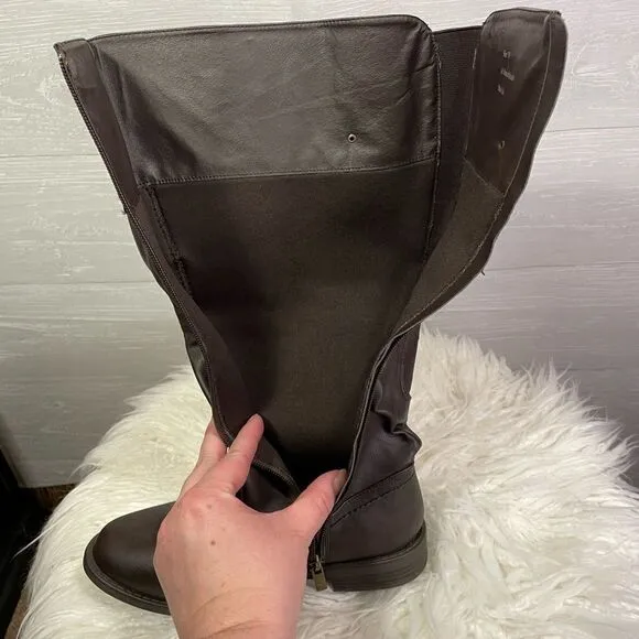 Lane Bryant Tall Brown Boots - Size 7W - Excellent Condition