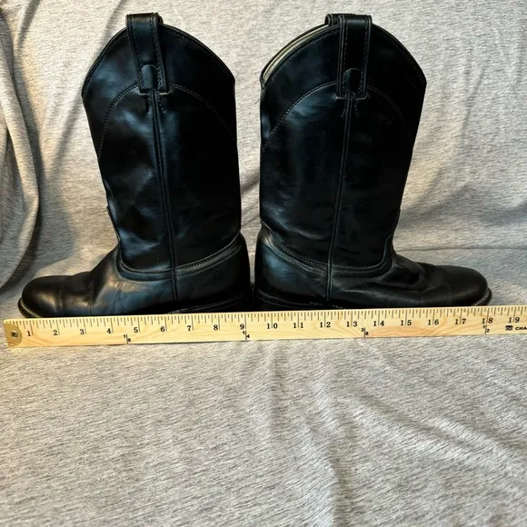 LAREDO 6902 10” Black Leather Roper Boots, Women’s Size 5.5, Vintage, GUC