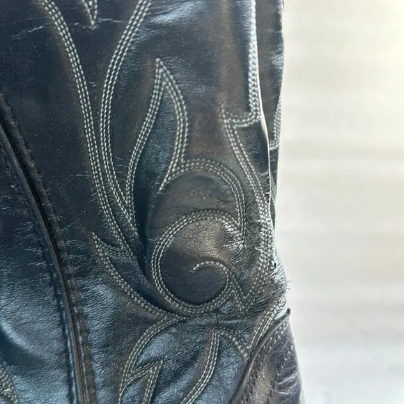 Laredo Cowboy Boots 10D Men’s Made in the USA Leather Upper Black Work Dance