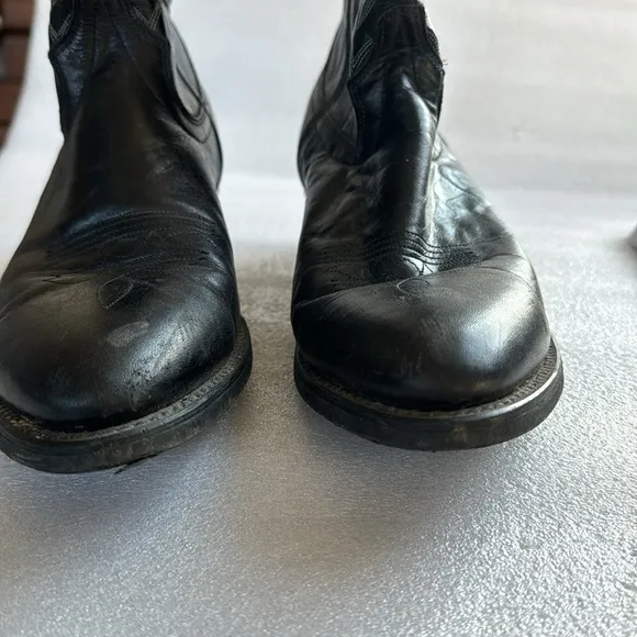 Laredo Cowboy Boots 10D Men’s Made in the USA Leather Upper Black Work Dance