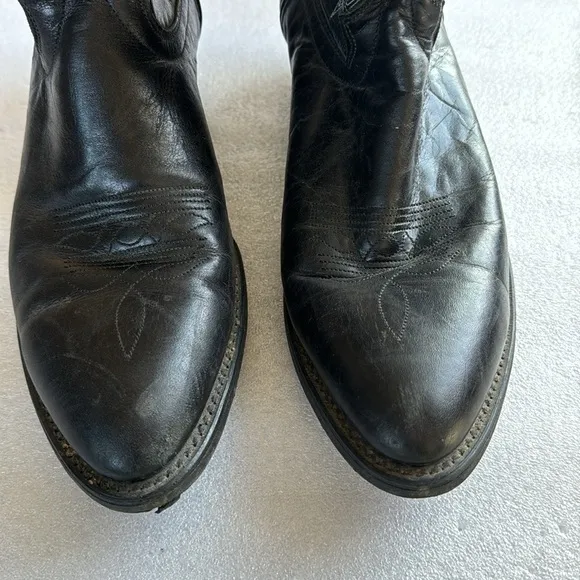 Laredo Cowboy Boots 10D Men’s Made in the USA Leather Upper Black Work Dance