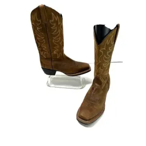 Laredo Men's Cowboy Boots Brown Western Size 9 EW Heat Oil Resistant Soles