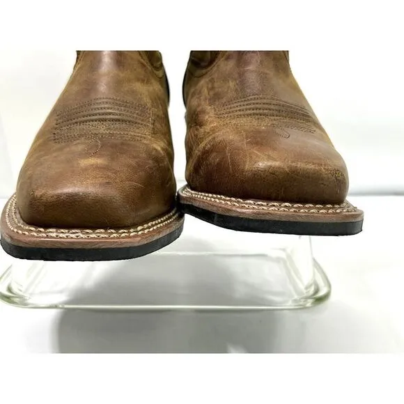 Laredo Men's Cowboy Boots Brown Western Size 9 EW Heat Oil Resistant Soles