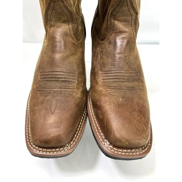 Laredo Men's Cowboy Boots Brown Western Size 9 EW Heat Oil Resistant Soles
