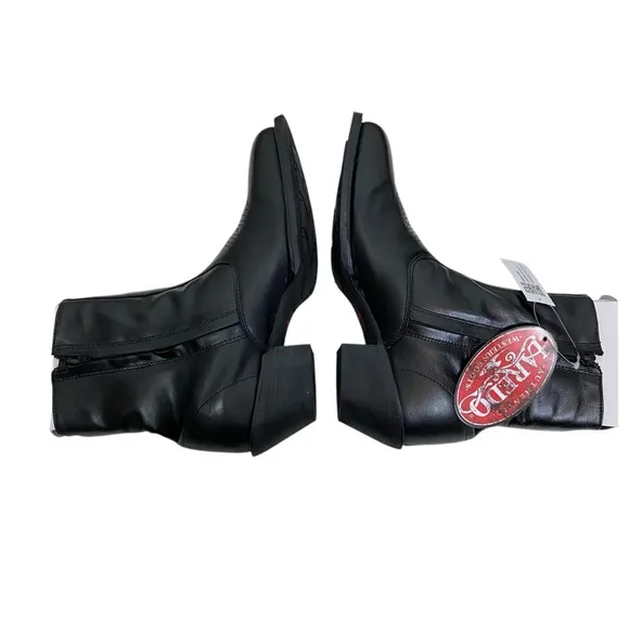 Laredo Men's Fletcher Black Leather Ankle Boots 62070