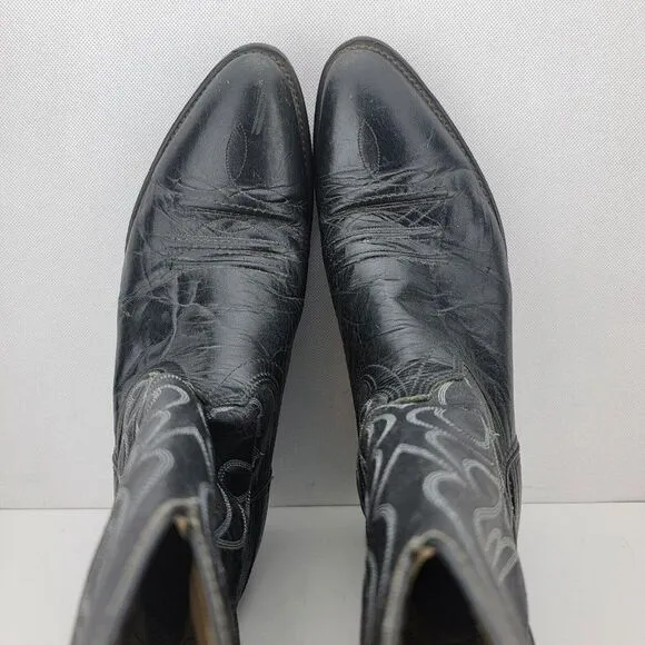 Laredo Mens Size 9.5 EE WIDE Black Leather Work Boots 45496