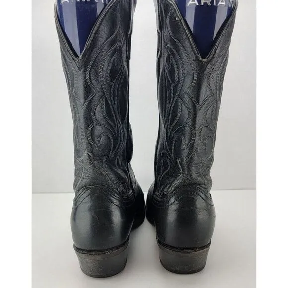 Laredo Mens Size 9.5 EE WIDE Black Leather Work Boots 45496