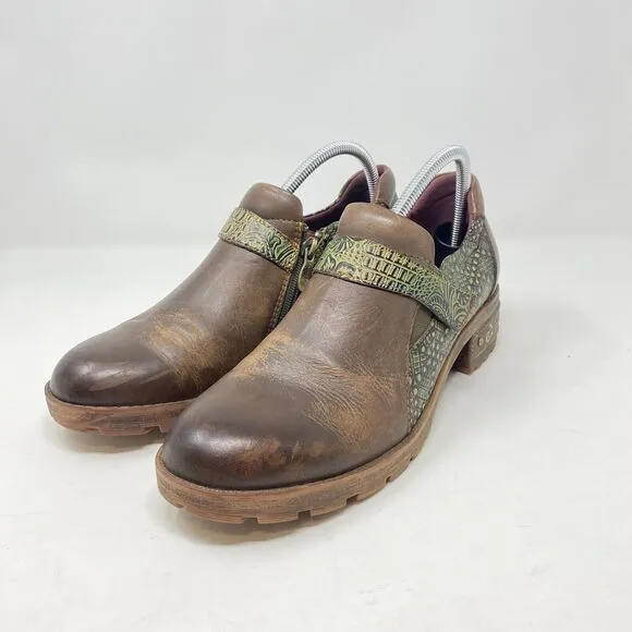L'Artiste by Spring Step Womens Magda Slip on Shoes Size 42  Brown Leather