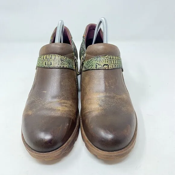 L'Artiste by Spring Step Womens Magda Slip on Shoes Size 42  Brown Leather