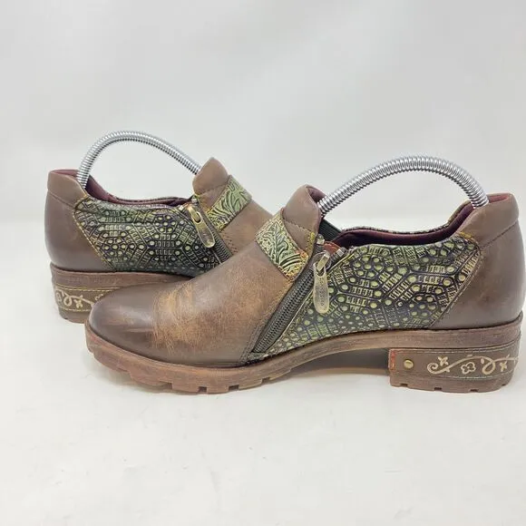 L'Artiste by Spring Step Womens Magda Slip on Shoes Size 42  Brown Leather