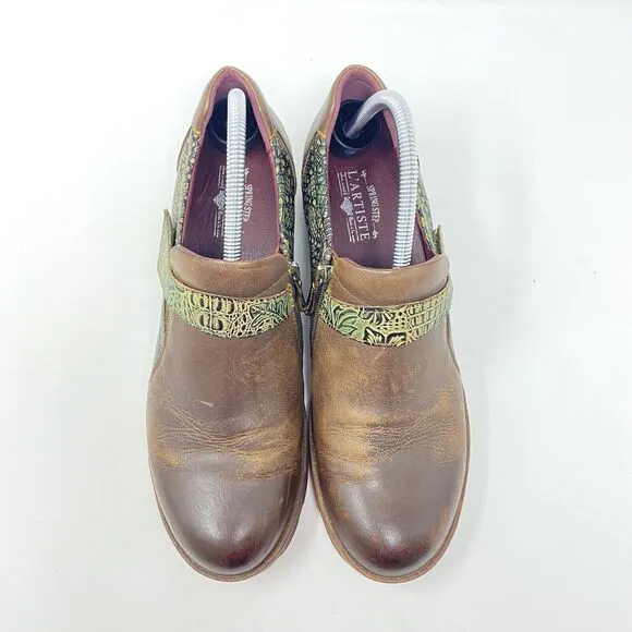 L'Artiste by Spring Step Womens Magda Slip on Shoes Size 42  Brown Leather