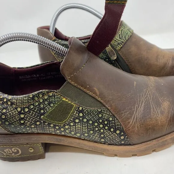 L'Artiste by Spring Step Womens Magda Slip on Shoes Size 42  Brown Leather