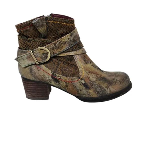 L'Artiste Spring Step Shazzam Leather Ankle Boots 5.5-6