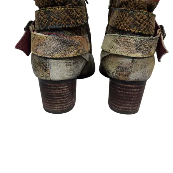 L'Artiste Spring Step Shazzam Leather Ankle Boots 5.5-6