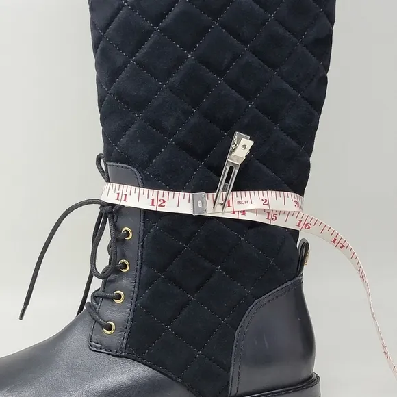 Lauren Ralph Lauren Hollie II Tall Riding Boots Womens 6.5 Black Quilted New
