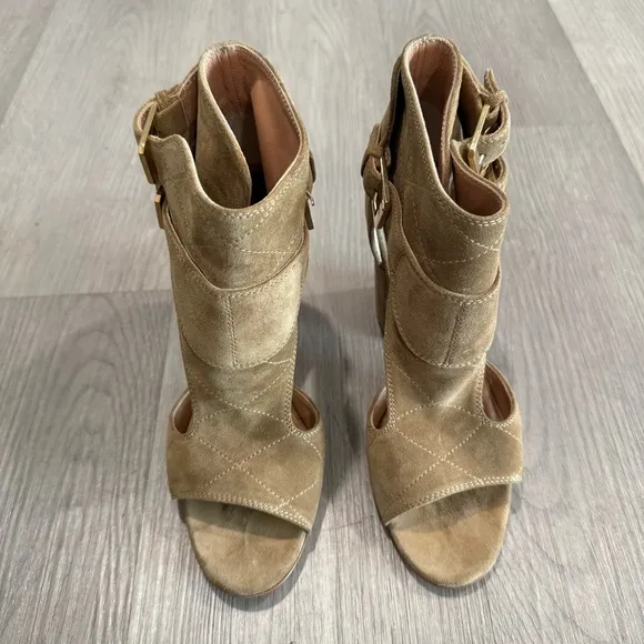 Laurence Dacade Rush Cutout Suede Open Toe Heeled Sandals 7.5