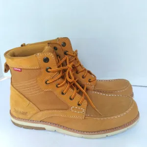 Levi's Ankle Boots Moc Toe‎ Work Boots Casual Lace Up Tan Brown