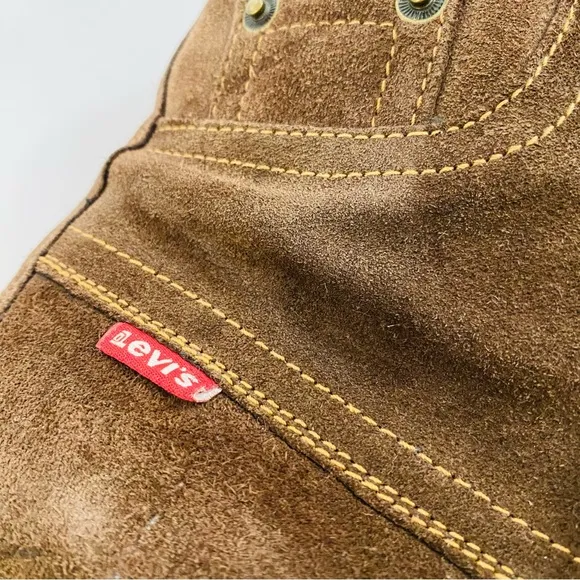 Levi’s Sheffield Genuine Chocolate Brown Suede Leather Lace Up Casual Boot 9.5
