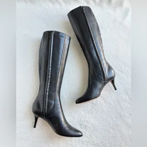 Like NEW Cole haan Carlyle tall leather boots knee high black boots size 6.5