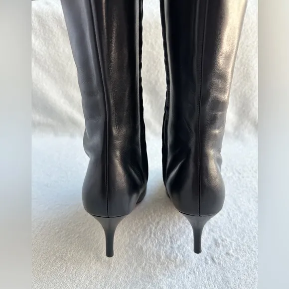 Like NEW Cole haan Carlyle tall leather boots knee high black boots size 6.5