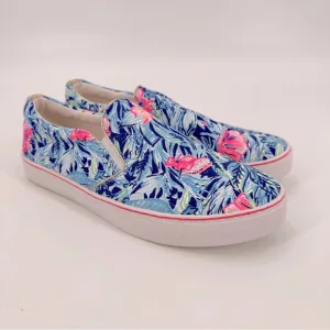 Lilly Pulitzer Julie Floral Sneakers Slip On Shoes Size 9