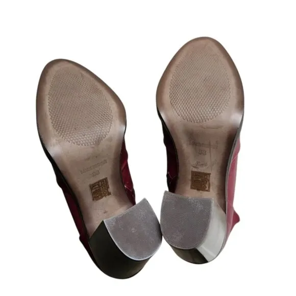 L'INTERVALLE Women's Ankle Boots Size 38 EU Burgundy Color