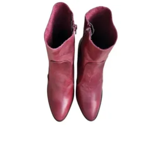 L'INTERVALLE Women's Ankle Boots Size 38 EU Burgundy Color