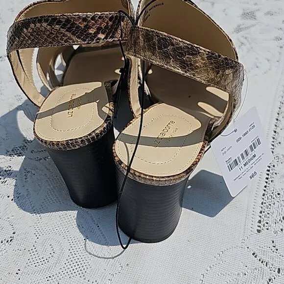 Liz Claiborne Womens Gillroy Snake  Heeled Sandals 11M