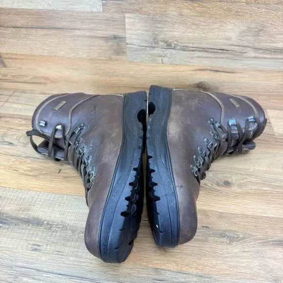 LL Bean Size 13 Cresta Brown Leather Gore-Tex Vibram Sole Hiking Boots Mens