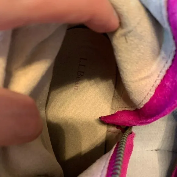 L.L. Bean Suede Leather Slouch Ankle Boots Bootie Pink Fuchsia Purple Size 6